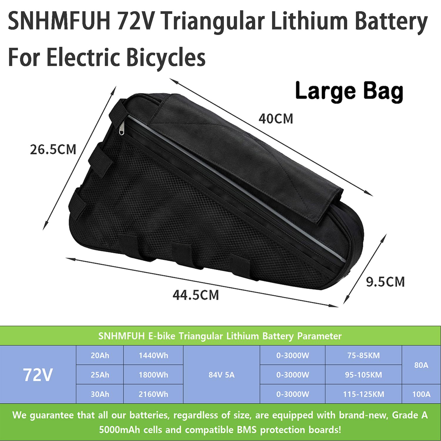 72V 3000W Rear Wheel Motor Kit W/80A 3-Mode Controller DIY Electric Mountain Bike Conversion Kit Speed 80Km/H with UKC1 Color Display 20Ah -30Ah Ebike Triangle Battery,24",72V_30Ah