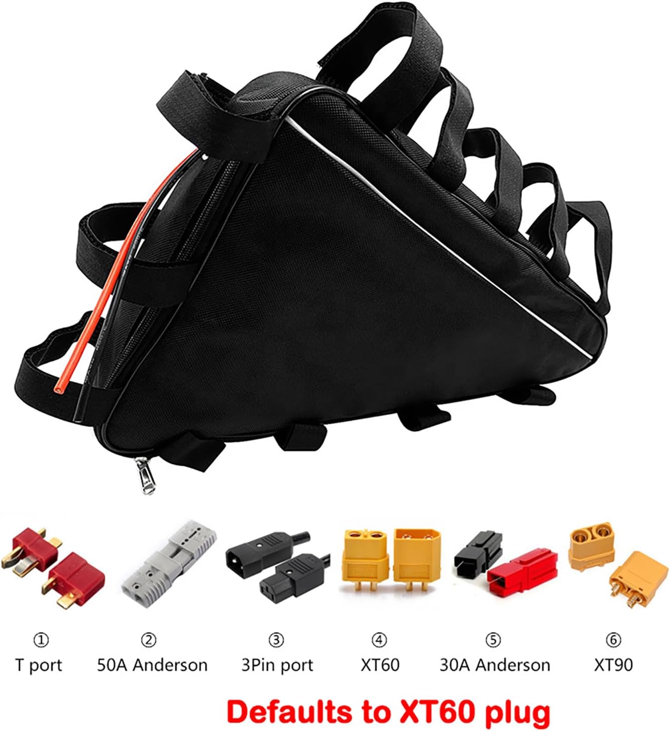 48V 52V E-Bike Battery Triangle Pack 20AH - 30AH Electric Bike Lithium Battery with Triangular Bag, 5A Charger, BMS for Mountain Bike/Trike/DIY 1000W 1500W 2000W Motors,52V,27.5AH