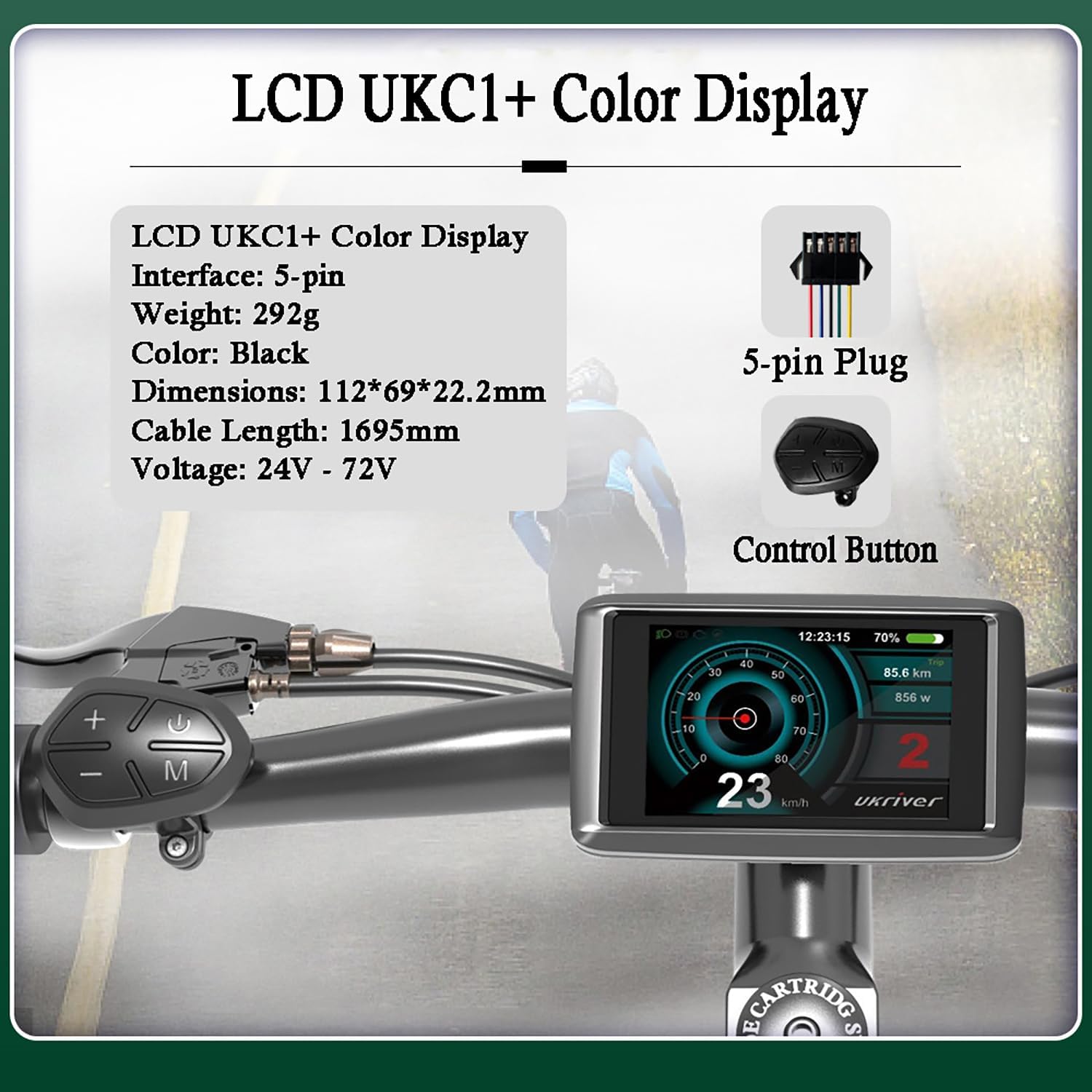 60V 2000W Electric Bicycle Rear Wheel Motor Kit W/UKC1+ Color Display 20Inch - 29Inch Ebike Conversion Kit 135Mm - 142Mm Dropouts with 40A 3-Mode Controller