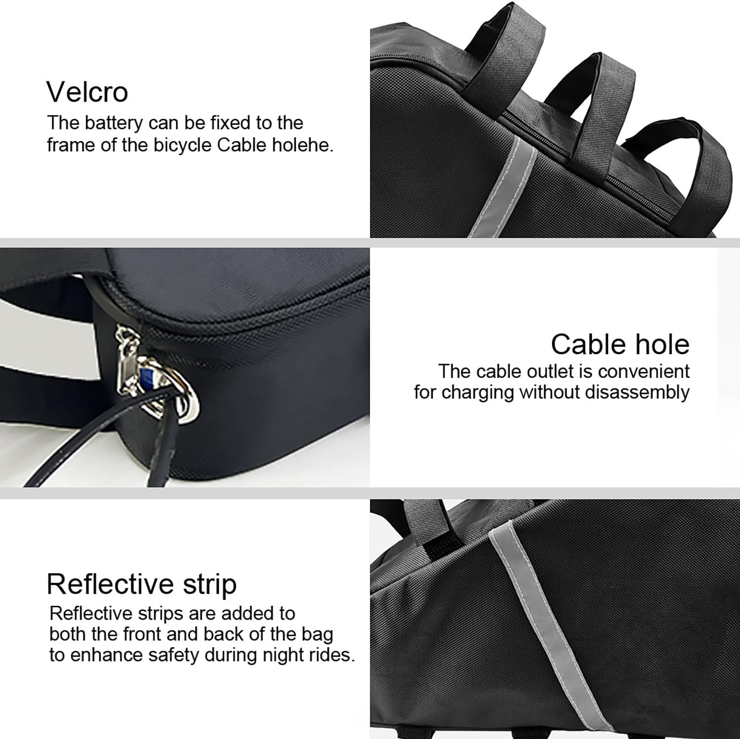 72V E-Bike Triangle Battery 72V 40Ah Electric Motorcycle Lithium Battery with 5A/10A Charger + Hanging Bag + 120A BMS for Mountain Bikes/City Bikes/DIY 0-5000W Motors,72V 40Ah